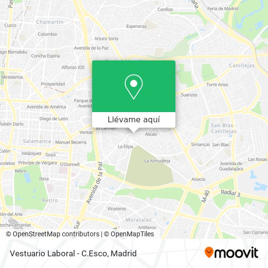 Cómo llegar a Vestuario - C.Esco en Madrid o Metro?