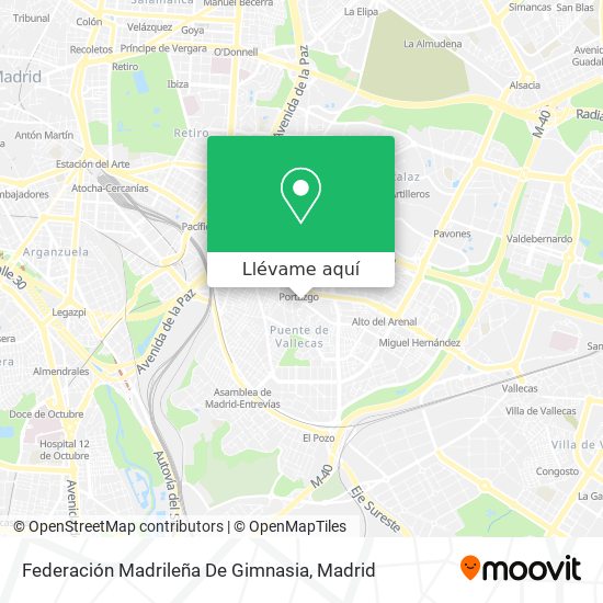 Mapa Federación Madrileña De Gimnasia