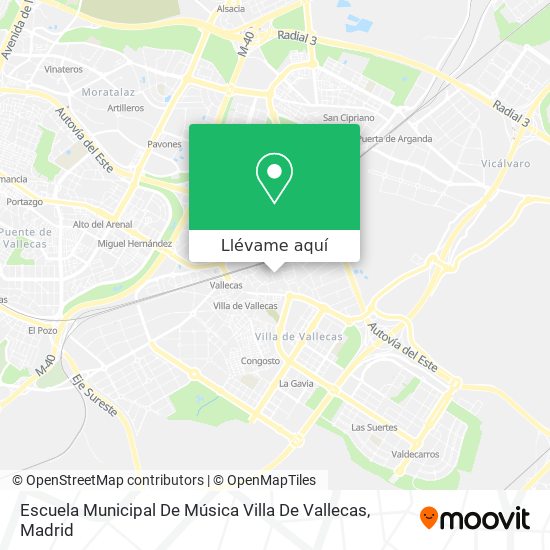 Mapa Escuela Municipal De Música Villa De Vallecas