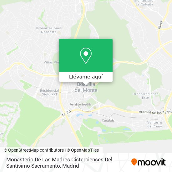 Mapa Monasterio De Las Madres Cistercienses Del Santísimo Sacramento