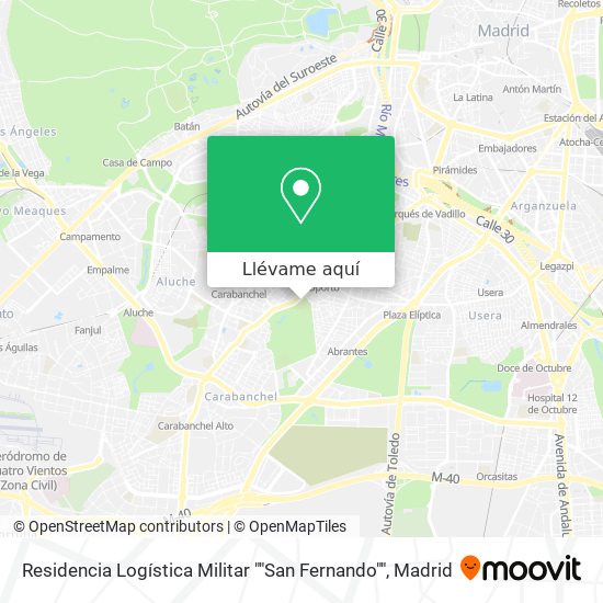 Mapa Residencia Logística Militar ""San Fernando""
