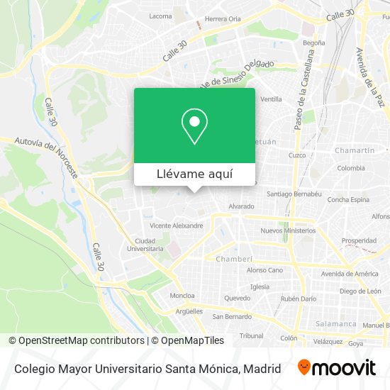 Mapa Colegio Mayor Universitario Santa Mónica