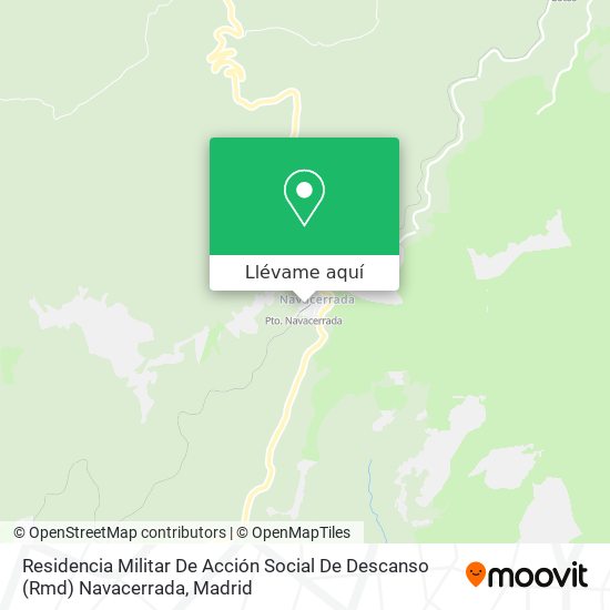 Mapa Residencia Militar De Acción Social De Descanso (Rmd) Navacerrada