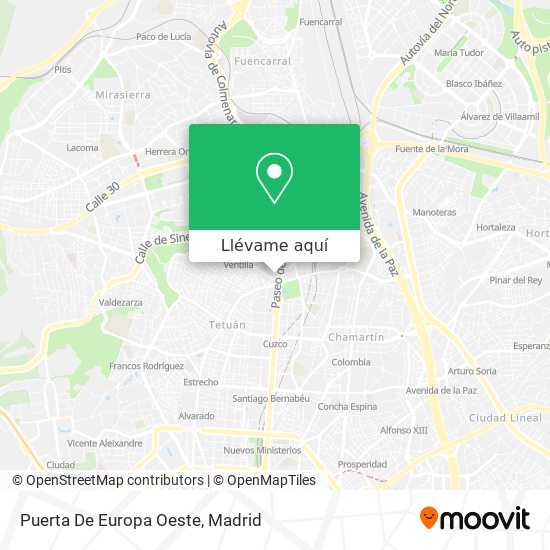 Mapa Puerta De Europa Oeste
