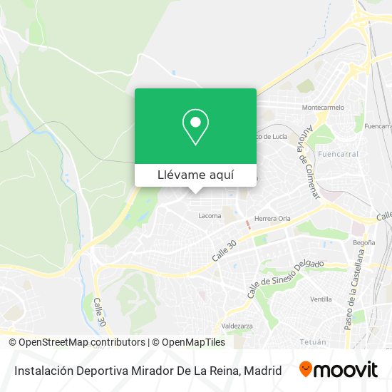 Mapa Instalación Deportiva Mirador De La Reina