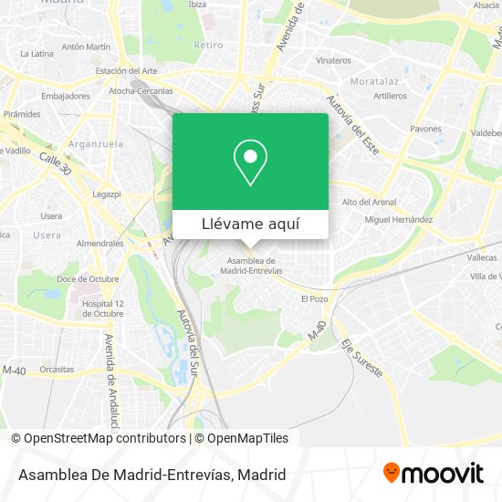 Mapa Asamblea De Madrid-Entrevías