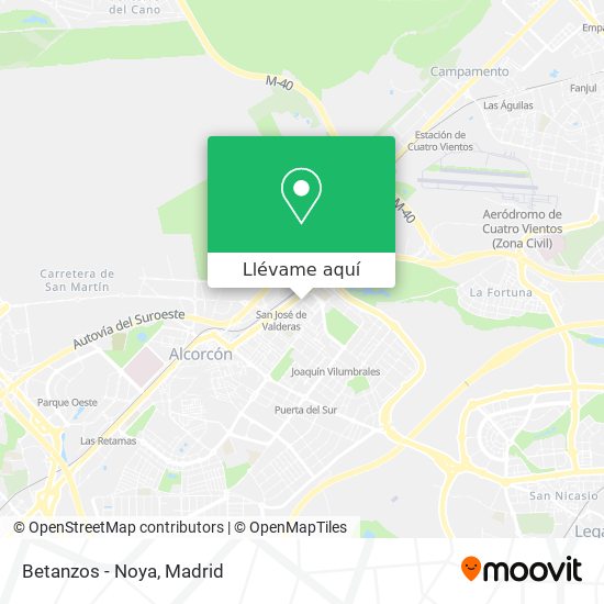 Mapa Betanzos - Noya