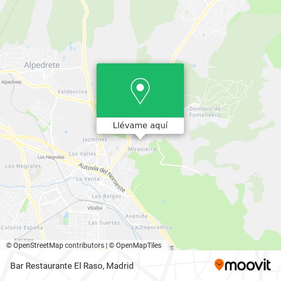 Mapa Bar Restaurante El Raso