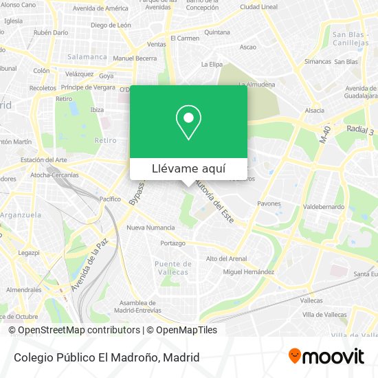 Mapa Colegio Público El Madroño