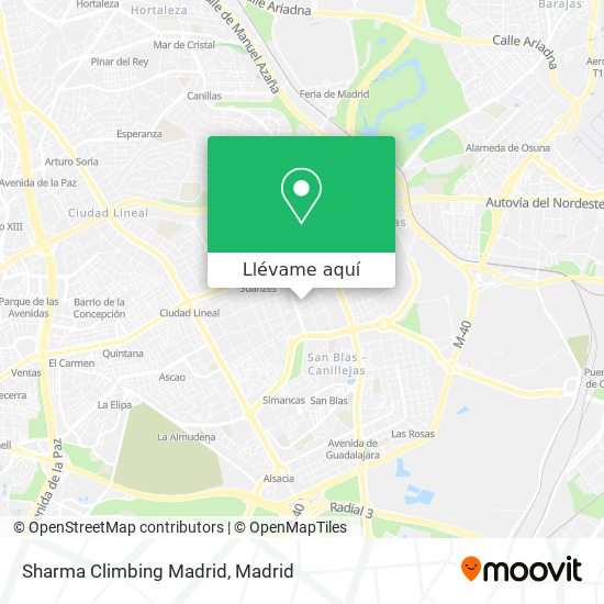 Mapa Sharma Climbing Madrid