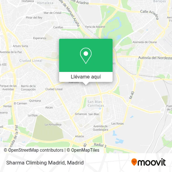 Mapa Sharma Climbing Madrid