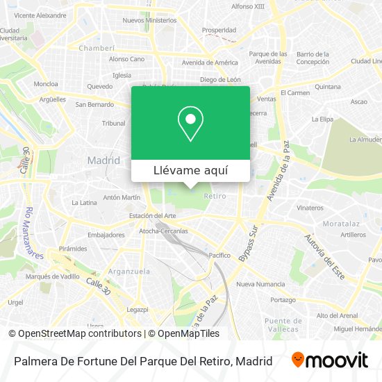 Mapa Palmera De Fortune Del Parque Del Retiro