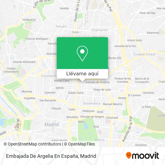 Mapa Embajada De Argelia En España
