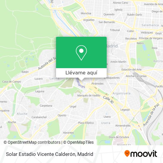 Mapa Solar Estadio Vicente Calderón