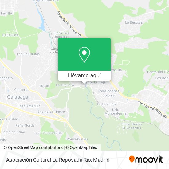 Mapa Asociación Cultural La Reposada Rio