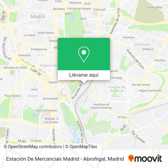 Mapa Estación De Mercancías Madrid - Abroñigal