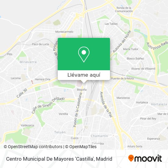 Mapa Centro Municipal De Mayores 'Castilla'