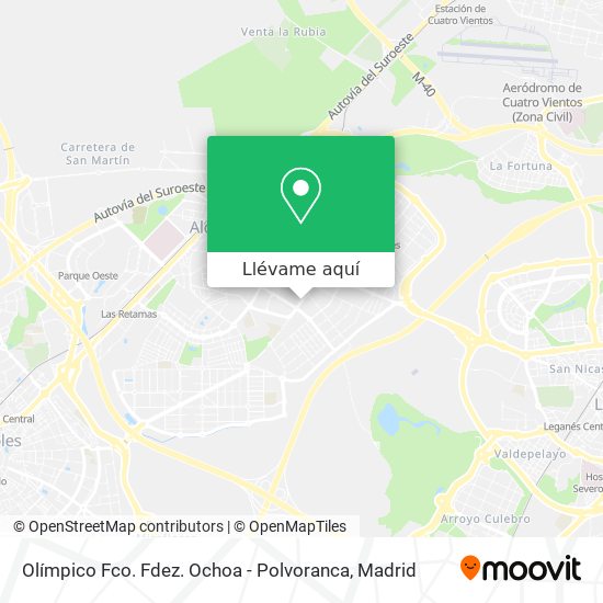 Mapa Olímpico Fco. Fdez. Ochoa - Polvoranca