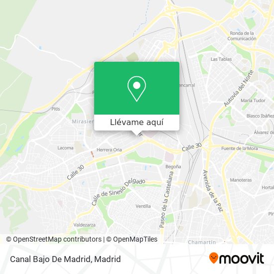 Mapa Canal Bajo De Madrid