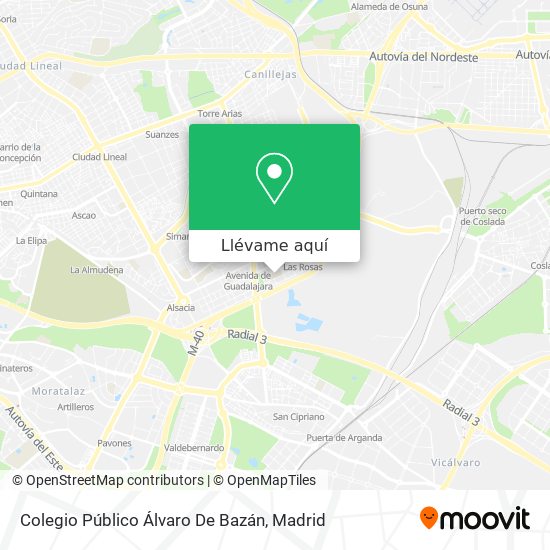 Mapa Colegio Público Álvaro De Bazán