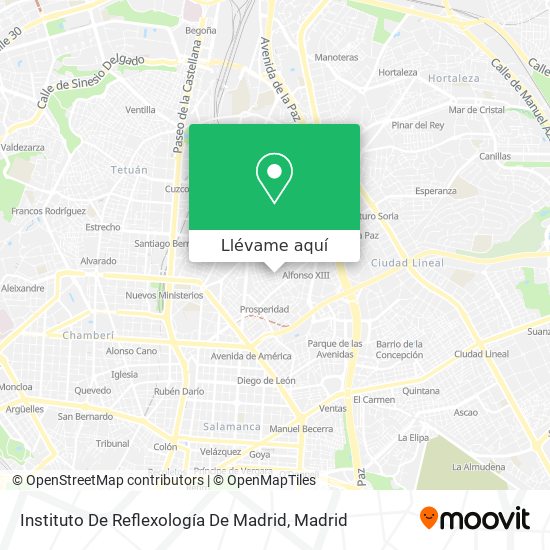 Mapa Instituto De Reflexología De Madrid