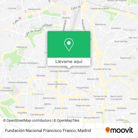 Mapa Fundación Nacional Francisco Franco