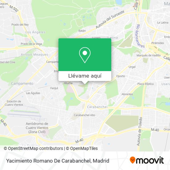 Mapa Yacimiento Romano De Carabanchel