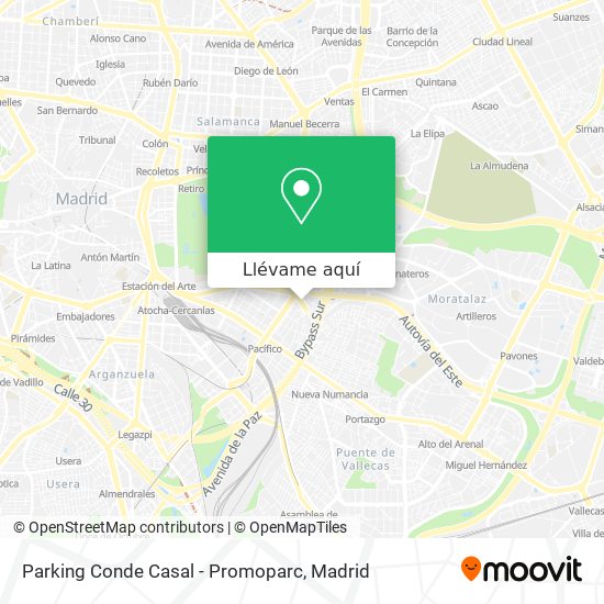 Mapa Parking Conde Casal - Promoparc