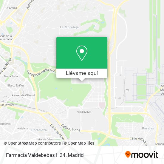 Mapa Farmacia Valdebebas H24