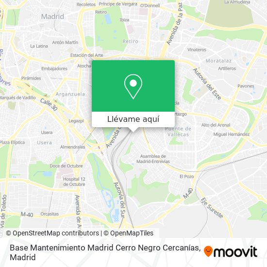 Mapa Base Mantenimiento Madrid Cerro Negro Cercanías