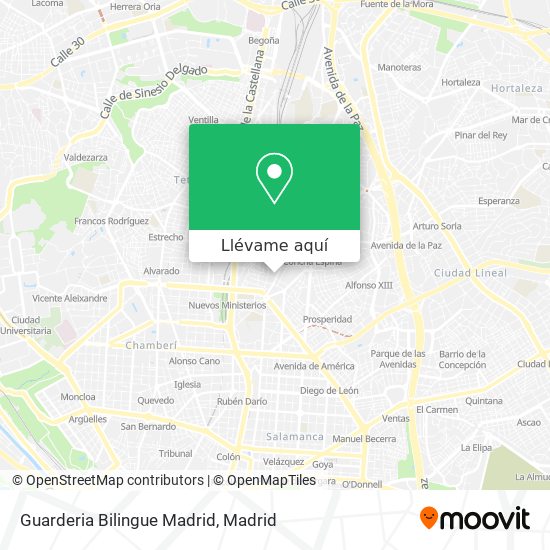 Mapa Guarderia Bilingue Madrid