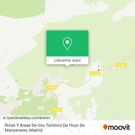 Mapa Rutas Y Áreas De Uso Turístico De Hoyo De Manzanares