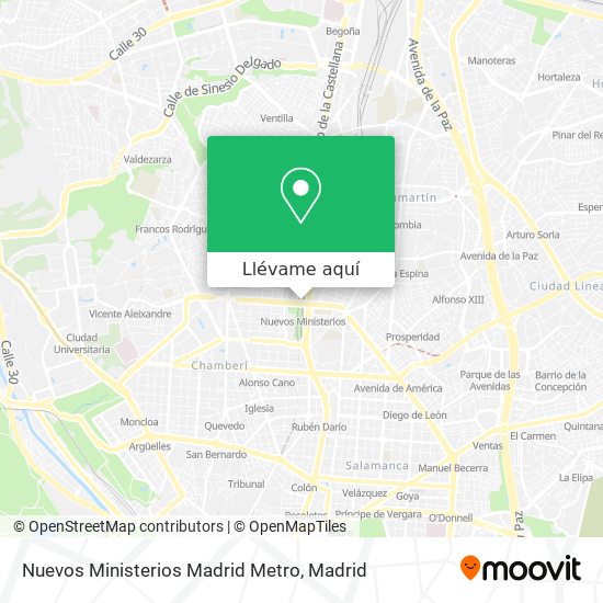 Mapa Nuevos Ministerios Madrid Metro