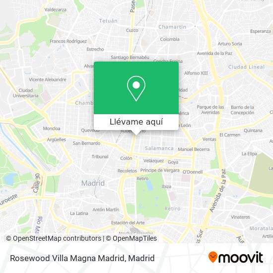 Mapa Rosewood Villa Magna Madrid