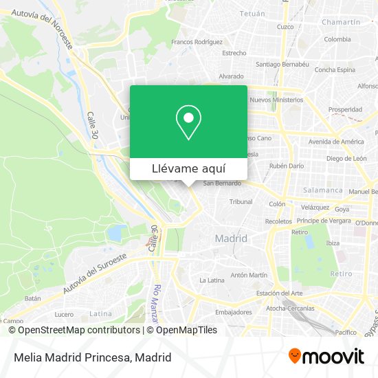 Mapa Melia Madrid Princesa