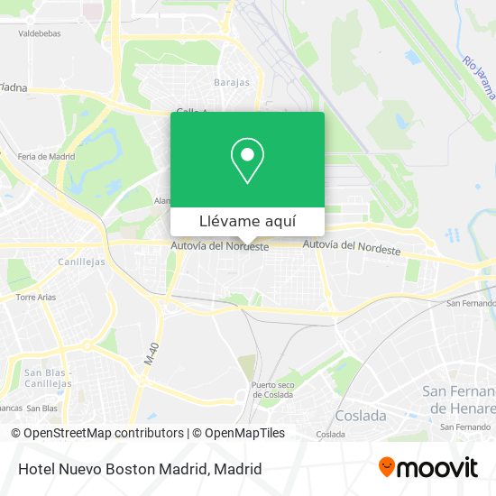 Mapa Hotel Nuevo Boston Madrid