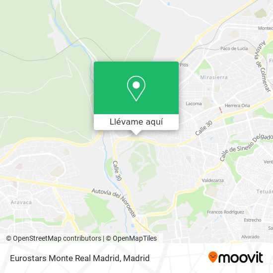 Mapa Eurostars Monte Real Madrid