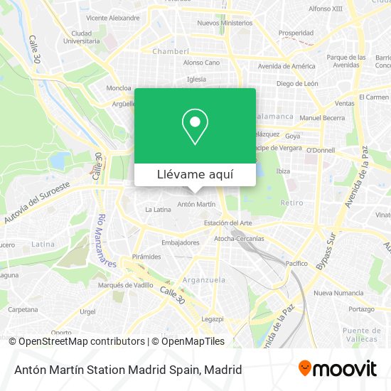 Mapa Antón Martín Station Madrid Spain