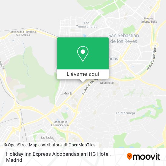Mapa Holiday Inn Express Alcobendas an IHG Hotel