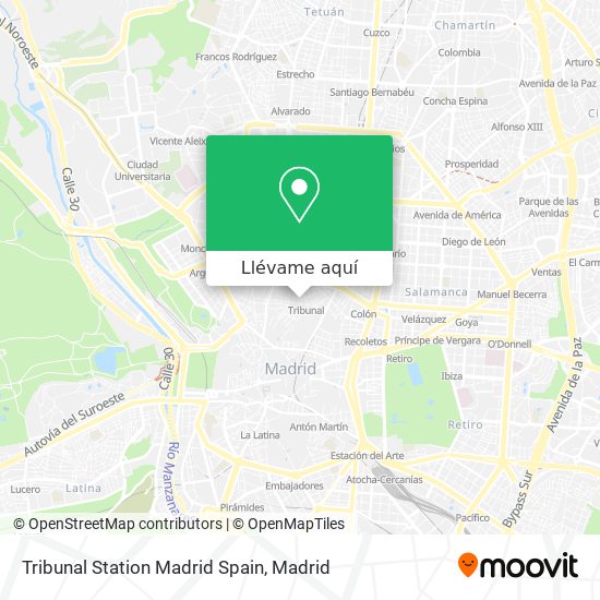 Mapa Tribunal Station Madrid Spain