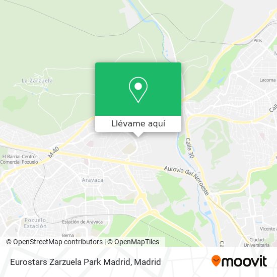 Mapa Eurostars Zarzuela Park Madrid