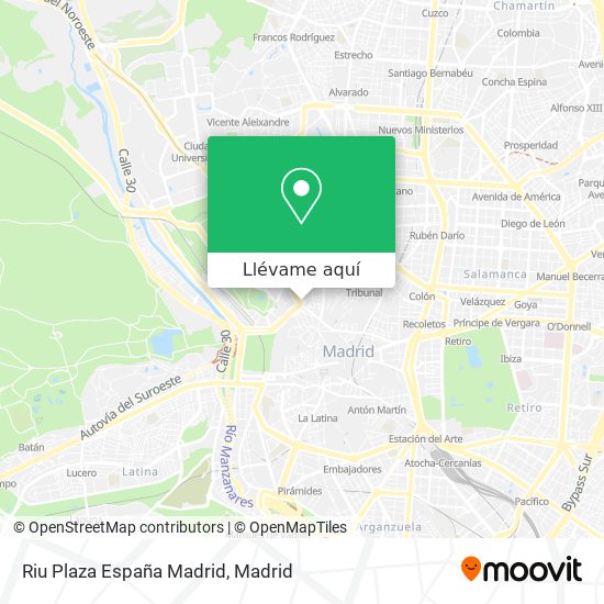 Mapa Riu Plaza España Madrid