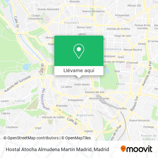 Mapa Hostal Atocha Almudena Martín Madrid