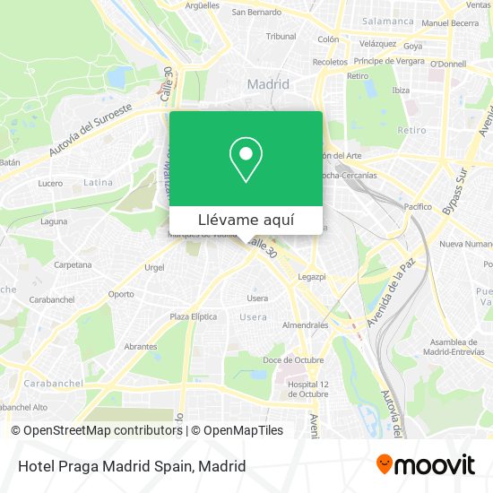 Mapa Hotel Praga Madrid Spain