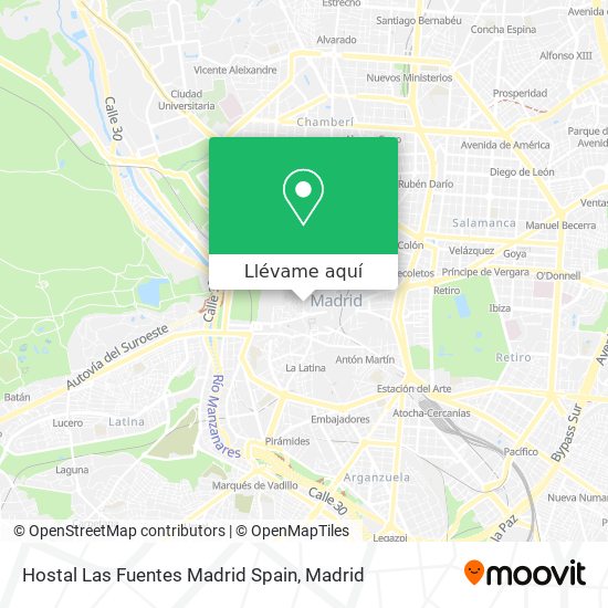 Mapa Hostal Las Fuentes Madrid Spain