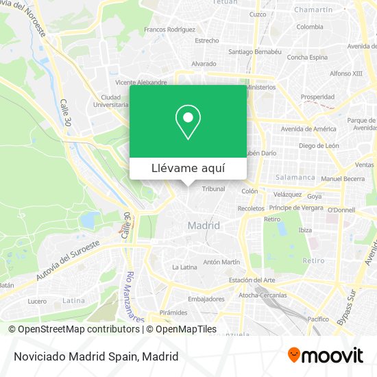 Mapa Noviciado Madrid Spain
