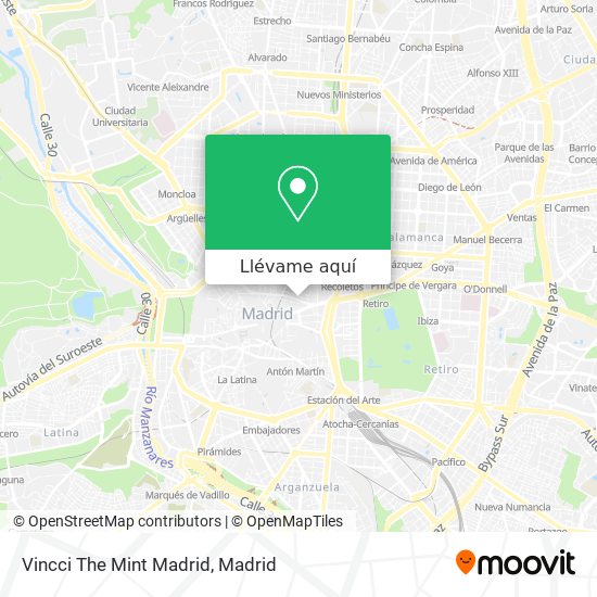 Mapa Vincci The Mint Madrid