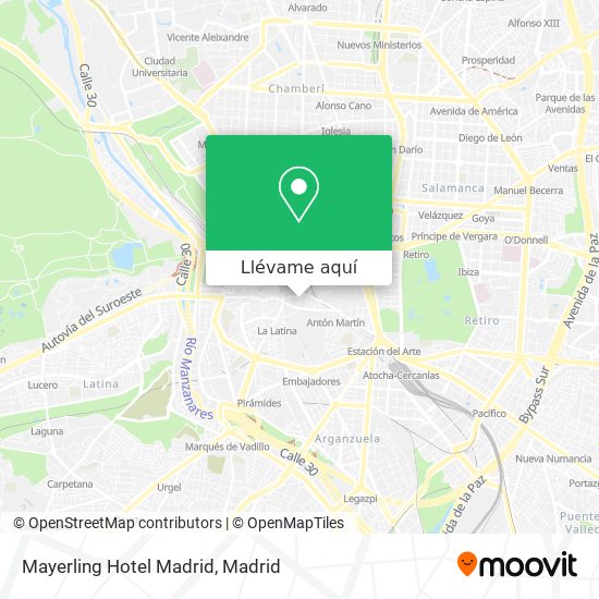 Mapa Mayerling Hotel Madrid