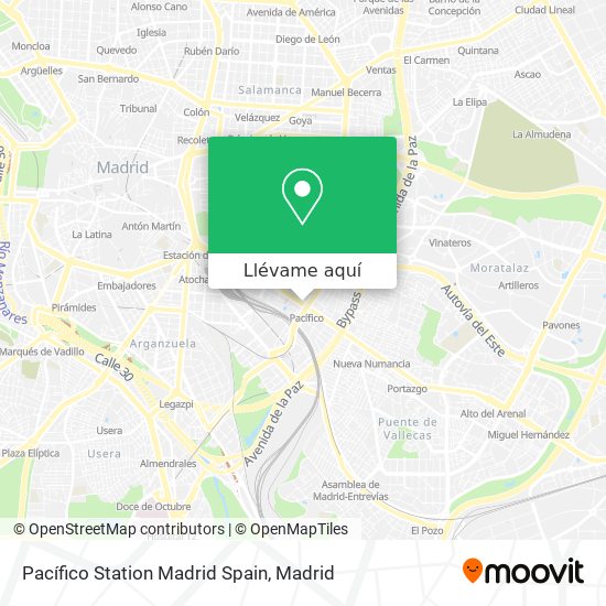 Mapa Pacífico Station Madrid Spain