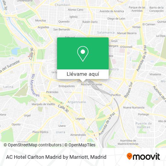 Mapa AC Hotel Carlton Madrid by Marriott